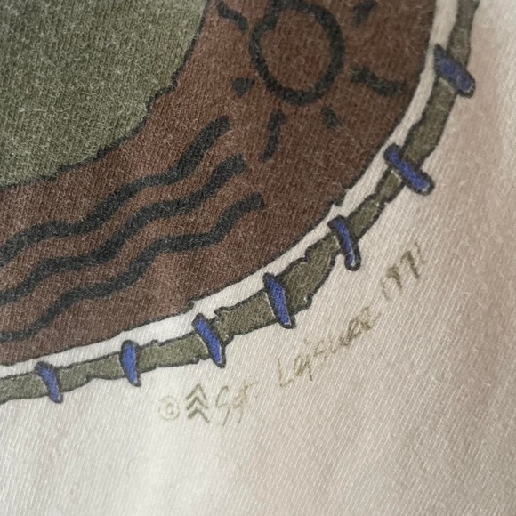 Vintage 90s Kauai Hawaii Make Peace with the Earth Single Stitch Shirt Adult Med - Picture 3 of 4